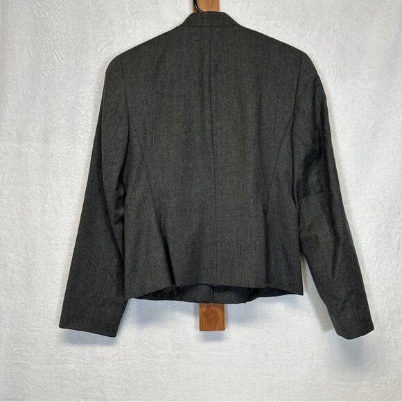 Talbots 100% Wool Gray Full Zip Long Sleeve Blazer Jacket Size‎ 4 - Picture 4 of 8